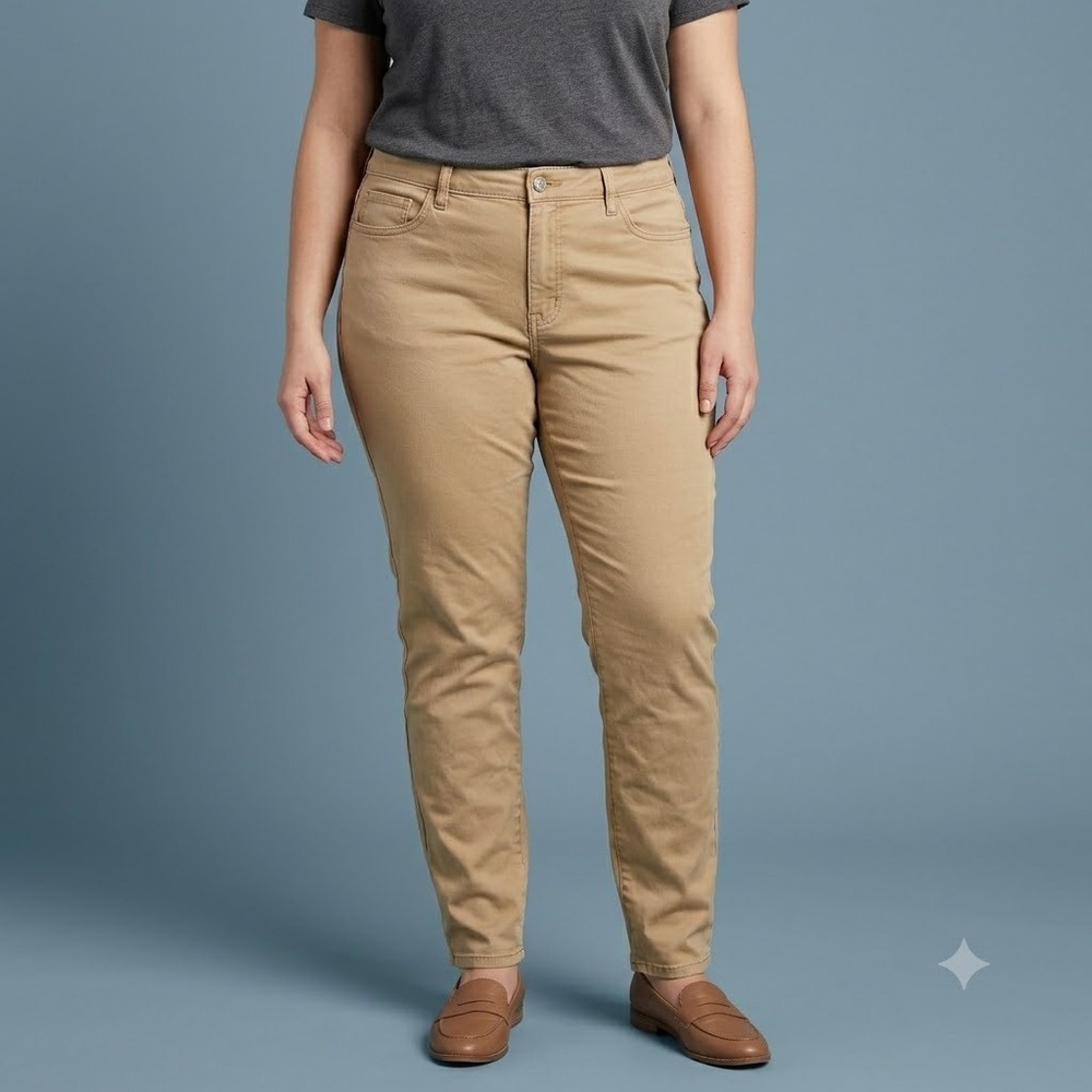 American Eagle Khaki Pants Women's 16 Regular Tan Next Level Stretch
